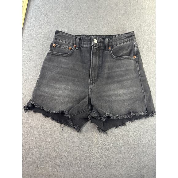 American‎ Eagle cutoff denim shorts size 00  raw edge hem - Picture 1 of 8